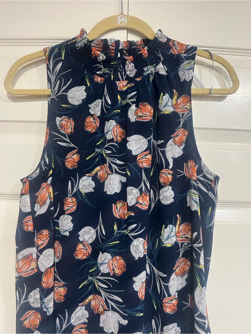 Daniel Rainn Women's Floral Print Sleeveless Mock Neck Blouse Size Medium NWOT